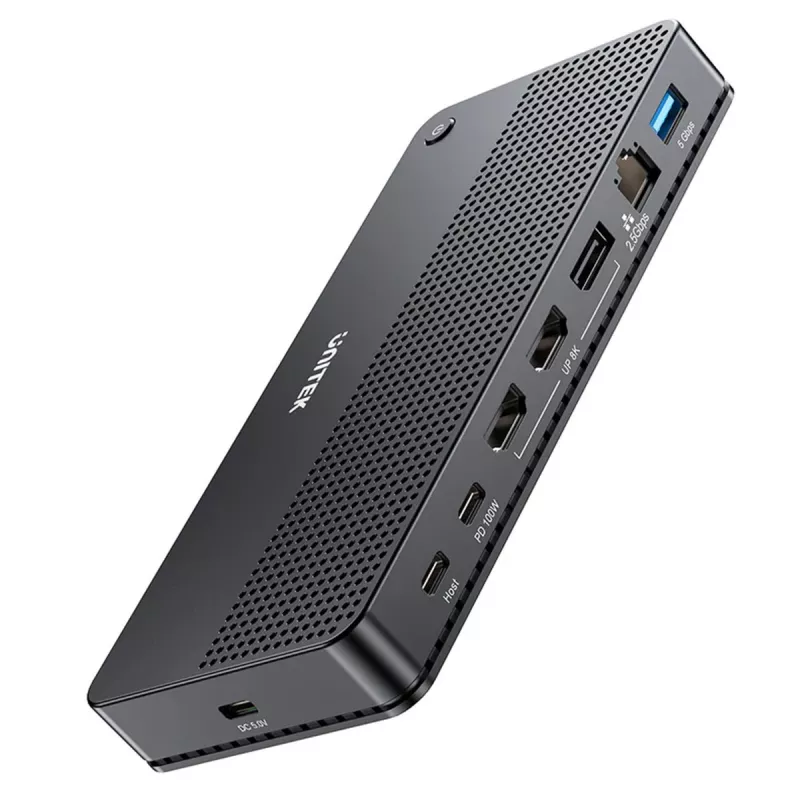 Docking stotelė UNITEK D1104A01 USB4 laidinė 100W Power Delivery