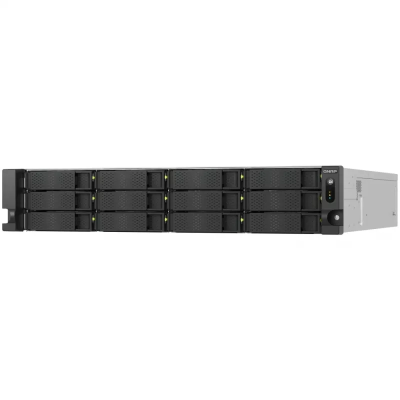 QNAP TS-H1277AXU-RP NAS stelažinis (2U) AMD Ryzen™ 5 16 GB DDR5 0 TB QuTS hero Juodas