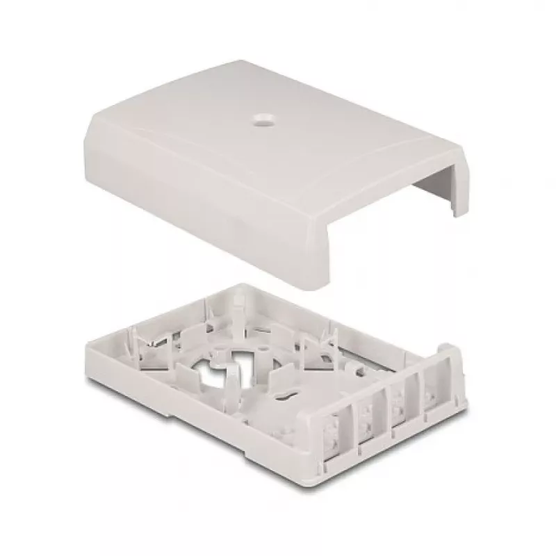 DeLOCK 67053 Sieninė 4 prievadų keystone dėžutė, balta