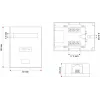 Tinklo jungiamoji dėžutė Alantec GN005 — Cat5e, F/UTP (FTP) ekranavimas, balta, 50×66×25 mm