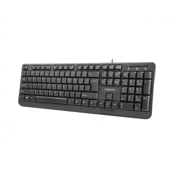 Natec Trout Slim USB klaviatūra, JAV išdėstymas, juoda
