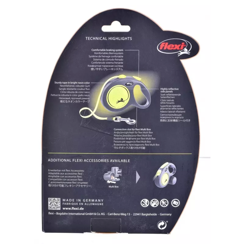 FLEXI New Neon L – atitraukiamas pavadėlis – 5 m