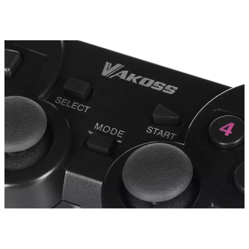 Belaidis žaidimų pultas VAKOSS GP-3925BK juodas RF analoginis/digitalinis PC ir PlayStation 3, 12 mygtukų, 2,4 GHz, nano imtuvas