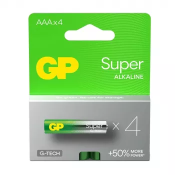 Šarminės baterijos LR03 AAA GP Super 4 vnt.