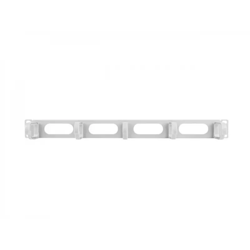 Kabelių tvarkymo panelė LANBERG AK-1205-S, 1U metalinė, 19 colių (48,3 cm), gylis 80 mm, pilka