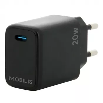 Mobilis 20W PD/PPS USB-C maitinimo adapteris - juoda - Europa (001361)