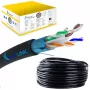 Tinklo kabelis Extralink vytos poros CAT6 FTP (F/UTP) V2 lauko 305M juodas