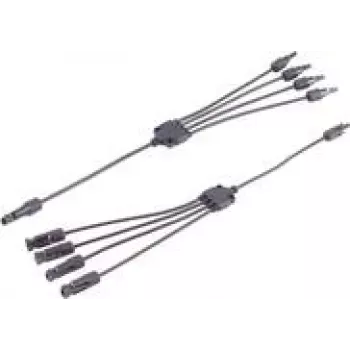 shiverpeaks ®-PV4 T-Adapter kabelių rinkinys, 4/1, 4mm², juoda/juoda, 30cm (BS02-21034)