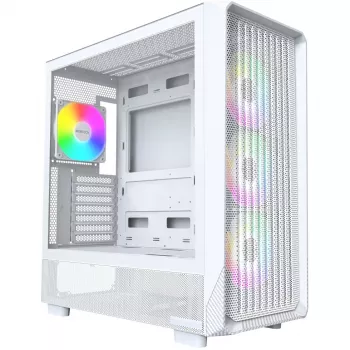 PC korpusas Montech X5 Midi Tower Baltas ATX 3x140mm ventiliatoriai