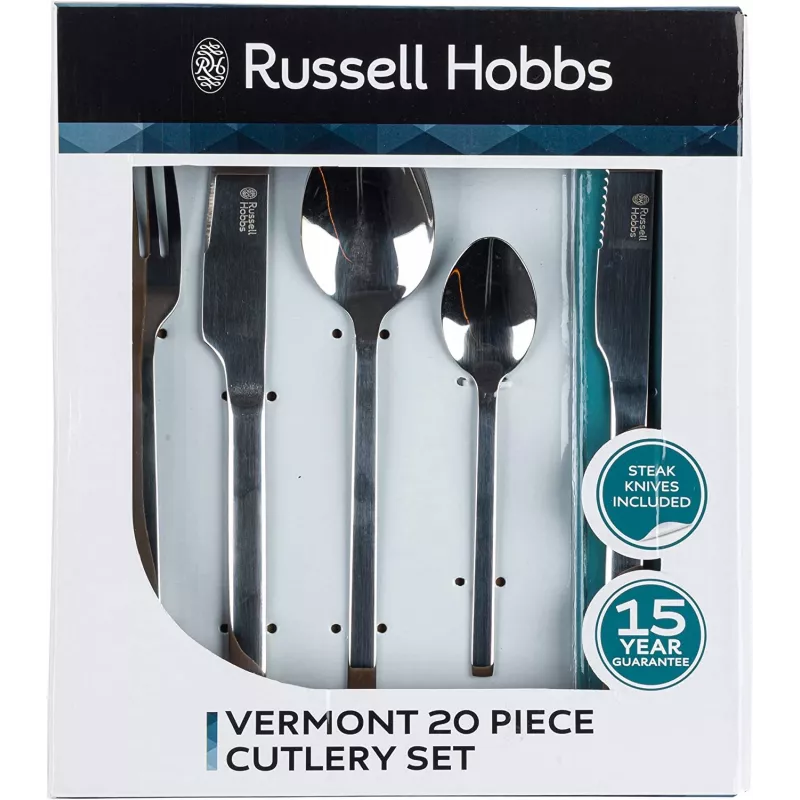 Stalo įrankių rinkinys Russell Hobbs RH00855EU – 20 dalių nerūdijančio plieno servizas