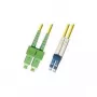 Microconnect FIB841010 šviesolaidinis kabelis 10 m SC LC geltonas