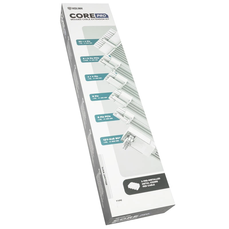 Cable Extension Kit Kolink Core Pro COREPRO-EK-12VT2-WHT 12V 2x6 Type 2 Baltas