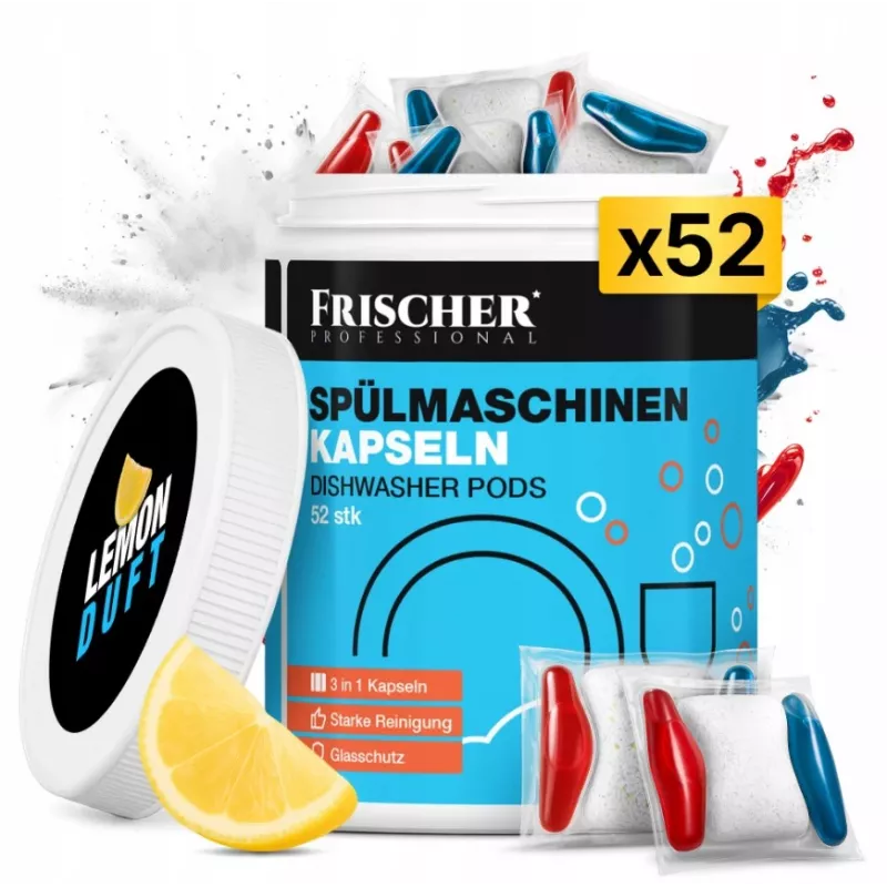 Frischer 3-in-1 indaplovės kapsulės, 52 vnt.