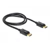DisplayPort kabelis DeLOCK 82423 1 m, vyriškas į vyrišką, juodas
