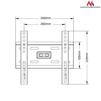 TV laikiklis sieninis MACLEAN MC-777 13–42 col., iki 35 kg, VESA 75x75–200x200, metalas, juodas