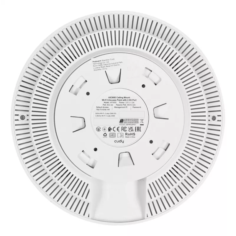 Cudy AP3000 belaidis prieigos taškas 2976 Mbit/s baltas Power over Ethernet (PoE)
