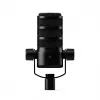 Studijinis mikrofonas RØDE PodMic USB – kardioidinis XLR/USB, 24 bitų / 48 kHz, USB-C, ausinių išvestis, sukamas garsumo reguliatorius, juodos spalvos