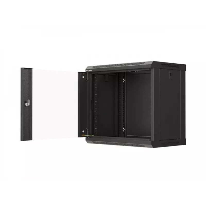 Sieninis stelažas LANBERG WF03-5309-10B, 9U, 500×350×540 mm, maks. apkrova 60 kg, juodas