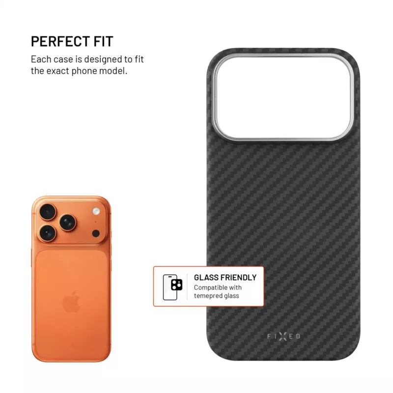 Apsauginis dėklas FIXED MagVelar, skirtas Apple iPhone 17 Pro, juodas
