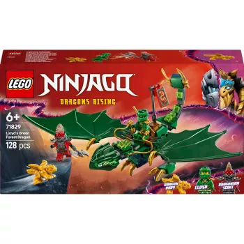 Konstrukcinis žaidimų rinkinys LEGO NINJAGO 71829 Lloyd's Green Forest Dragon, 128 dalių, 2 minifigūrėlės, nuo 6 metų