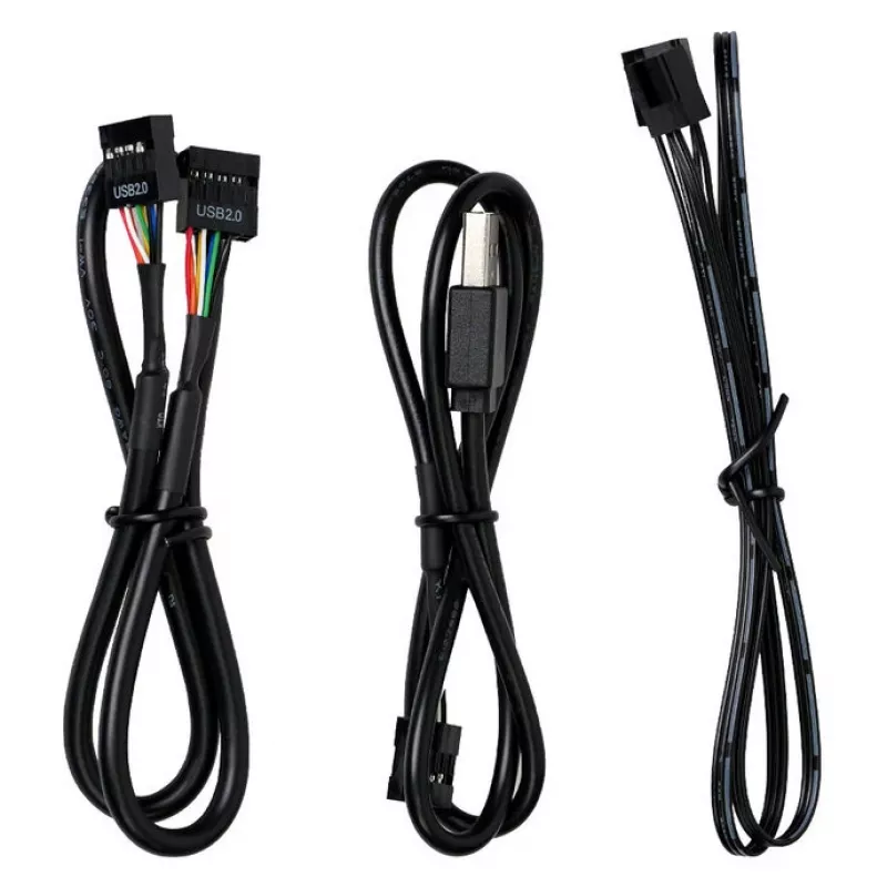 USB ir PWM šakotuvas Lian Li EDGE HUB EG-HUB01B — 4× USB, 6× PWM ventiliatorių prievadai