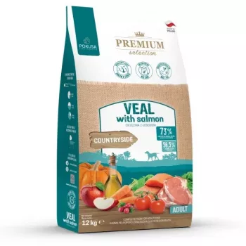 POKUSA Premium Selection Suaugusiems šunims su veršiena ir lašiša – sausas ėdalas – 12 kg