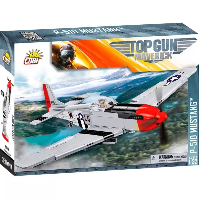 Konstrukcinis žaislas Top Gun Maverick P51D Mustang, mastelis 1:32, COBI