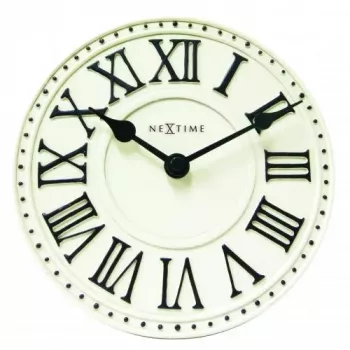 NeXtime klok 5187wi London Table, sieninis, Ø16 cm, balta/juoda+B32