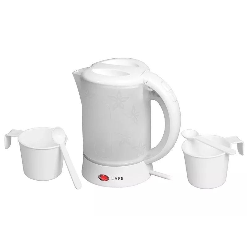 Elektrinis virdulys LAFE LAFCZA45865, nerūdijantis plienas, 0,6 L, 600 W, šviesiai pilkas, užrakinamas dangtelis