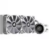 S80 RGB White AIO 240 mm, skystas aušinimas baltas
