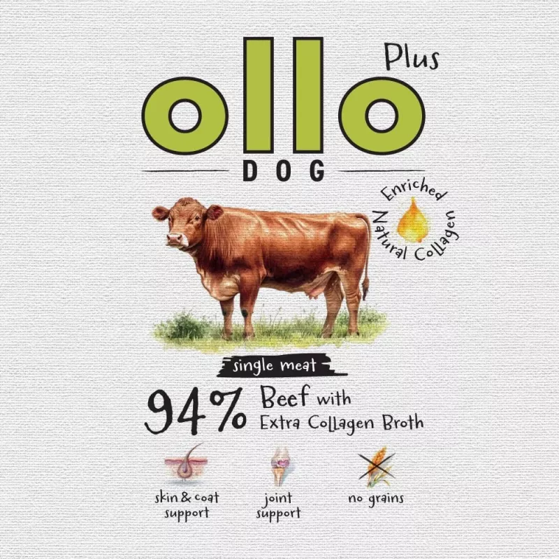 Ollo Plus Kolagen Beef 400g konservas šunims