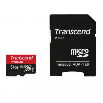 „Transcend“ 64GB MicroSDXC UHS-I atminties kortelė TS64GUSDU1