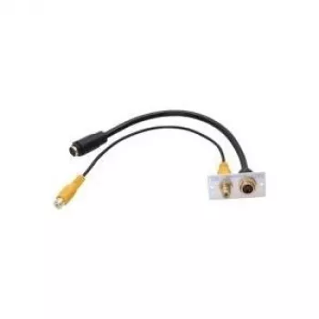S-Video + RCA lizdas Kindermann 7444000505 Aliuminis 50mm