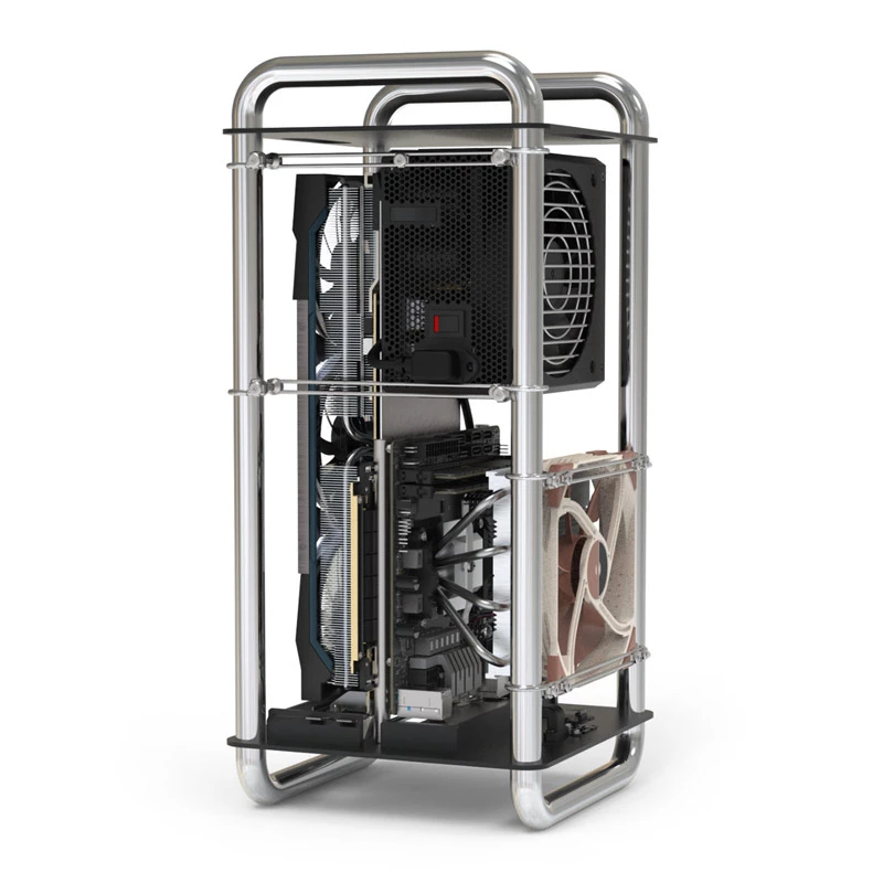 Kompiuterio korpusas Streacom DA6 XL Mini-ITX - chromuotas