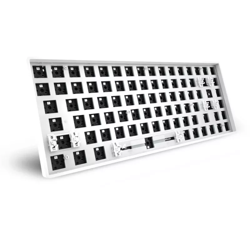 Žaidimų klaviatūra Sharkoon SKILLER SGK50 S3 „Barebone“ balta (be jungiklių ir dangtelių)