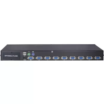 Inter-Tech KVM AS-9108DU 8 prievadų KVM jungiklis, 19 inch montavimui į stovą, juodas (88887233)