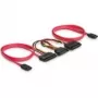 SATA All-in-One kabelis DeLOCK 84356 0,5 m raudonas