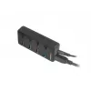 USB šakotuvas NATEC MANTIS USB 2.0 Type-B — 4x USB 3.2 Gen 1 Type-A, juodas, 0,8 m laidas, maitinimo adapteris, maitinimo jungiklis