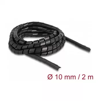 Delock Lanksti spiralinė žarna 2m x 10mm Juoda