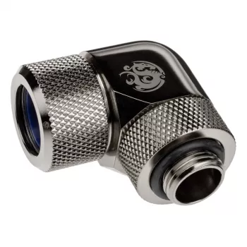 Adapteris 90° BitsPower Advanced Multi-Link G1/4 colio AG į 14 mm išorinio skersmens kietą vamzdelį — sukamasis