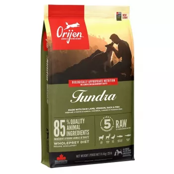 Orijen Tundra 11,4 kg suaugusiems šunims su vištiena, žuvimi, kalakutiena