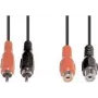 Audio kabelis e+p B 98/5 5m 2 x RCA juoda raudona