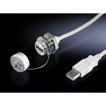 USB A į USB A laidas, Rittal 2482.220 — 1 m, baltas, kištukas į lizdą