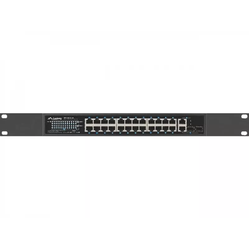Nevaldomas Gigabit Ethernet komutatorius Lanberg RSFE-24P-2C-250 su 24 PoE+ prievadais