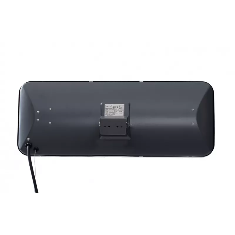 Kvarco elektrinis šildytuvas SUNRED LUG-2000W — 2000 W, lauko naudojimui, montuojamas ant sienos, IP24, juodas