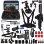 43 dalių Puluz priedų rinkinys sportinėms kameroms (įskaitant Osmo Action 5 Pro, Ace Pro 2) PKT47