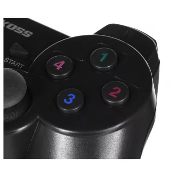 Belaidis žaidimų pultas VAKOSS GP-3925BK juodas RF analoginis/digitalinis PC ir PlayStation 3, 12 mygtukų, 2,4 GHz, nano imtuvas