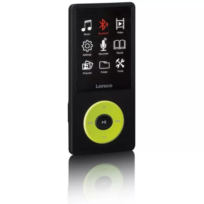 MP3 grotuvas Lenco Xemio-860GN 8 GB Juodas su žalia spalva LCD 18h atkūrimas