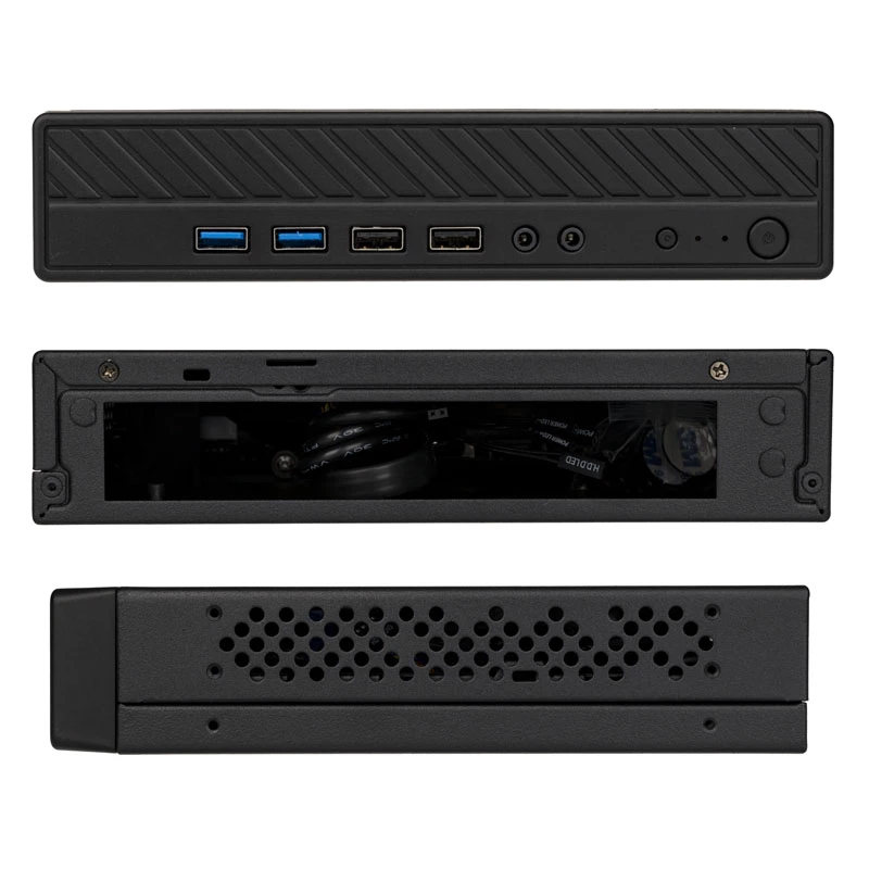 Akasa Cypher MX3 Mini Tower - korpusas - SGCC - juodas - Thin Mini-ITX - kietasis diskas - maitinimas (A-ITX38U3-M1B)