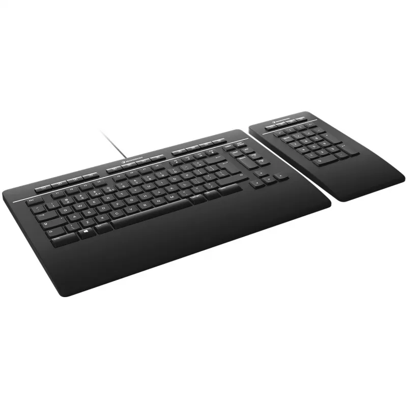 3Dconnexion Keyboard Pro su skaičių klaviatūra - Pilno dydžio klaviatūra su USB - QWERTZ - Vokiškas išdėstymas (3DX-700091)